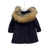 Cappotto In Panno Con Cappuccio In Pelliccia Bambino ISABEL A64