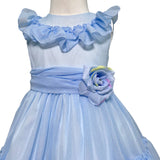 Abito Elegante Smanicato In Organza Neonata BUFI B0278A