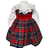 Schottisches ärmelloses Kleid mit Hemd für Baby-Mädchen ISABEL C492
