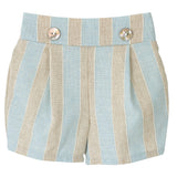 Completo 2 pezzi In Lino Celeste Neonato CALAMARO 11151