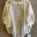 Ganzer Strampler aus warmer cremefarbener Baumwolle für Neugeborene GRANLEI 2150