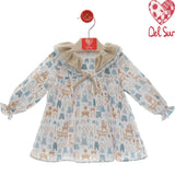 Abito In Caldo Cotone Stampato Neonata DEL SUR 5140
