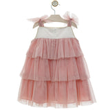Abito Svasato A Balze Di Tulle Smanicato Bambina YOEDU 0510