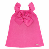 Abito In Filo Di Cotone Con Fioccone In Gross Grain Neonata CONDOR 55736