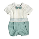 Completo Corto Elegante In Lino Con Bermuda Neonato PONTO POR PONTO 6321
