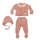 Tutina Spezzata Con Cuffia In Filo Di Cotone Neonata BABY FASHION 620.15
