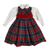 Schottisches ärmelloses Kleid mit Hemd für Mädchen ISABEL C492B