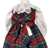 Schottisches ärmelloses Kleid mit Hemd für Baby-Mädchen ISABEL C492