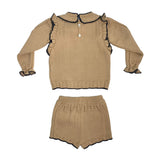 Completo 2 pezzi in Caldo Cotone Beige Bambina RAHIGO 23258