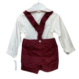 Bermuda con Bretelle e Camicia Neonato VALENTINA BEBES KAX187