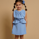 Abito Elegante Smanicato Con Fiocco Bambina PETIT POSH 056VE