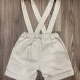 Stoff-Bermuda-Shorts mit Hosenträgern für Neugeborene A&J 352