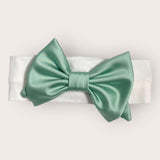 Fascia In Cotone Elasticizzato Con Fiocco In Raso Neonata ISABEL F173