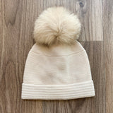 Hut mit Manschette aus warmer Baumwolle mit Pom Pon Newborn / a GRANLEI 530