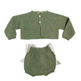Completo Culotte E Cardigan In Cotone Biologico Neonata WEDOBLE 06331B