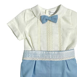 Completo Corto Elegante In Lino Con Bermuda Neonato PONTO POR PONTO 6321