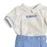 Completo Corto Elegante In Lino Con Bermuda Bambino PONTO POR PONTO 6132