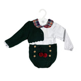 3-teiliges Set aus warmer Baumwolle mit Culottes für Babymädchen BABY FASHION 5313