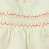 Abito Smanicato In Misto Lino Con Punto Smoke Bambina DR KID DK360