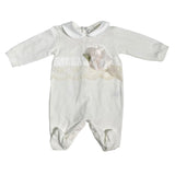 Tutina Intera In Cotone Con Pizzo Neonata TETO E TATTA TU6100