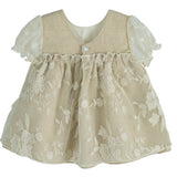 Abito In Lino Beige Bambina  CALAMARO 21296