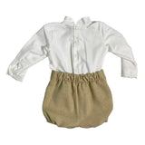 Completo Camicia e Bermuda Elegante Neonato Ponto por ponto 6045