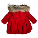 Eleganter Baby-Stoffmantel mit Kapuze und Fell BUFI B0195R