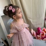 Abito Smanicato In Tulle Plissettato Bambina PETIT POSH 003VE