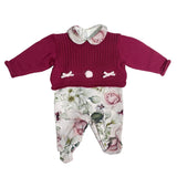 Tutina Intera In Caldo cotone E Lana Neonata LA SARTORIA DEI PICCOLI LT354