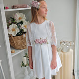 Abito Elegante Smanicato In Raso Bambina NINNAOH E24DFA14A