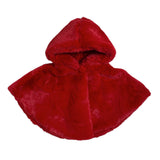 Eleganter Umhang mit Kapuze aus Kunstfell und Satinschleife für Babys ISABEL F593