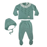 Tutina Spezzata Con Cuffia In Filo Di Cotone Neonata BABY FASHION 620.15