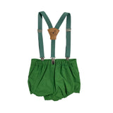 Pantaloncino In Cotone Con Bretelle e Cavalluccio Neonato YOEDU 3990