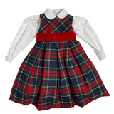 Schottisches ärmelloses Kleid mit Hemd für Mädchen ISABEL C492B