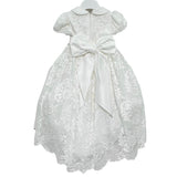Abito Elegante Battesimale Lungo In Pizzo Neonata ISABEL B246