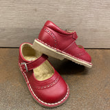 Erste Schritte Ballerinas aus bordeauxfarbenem Leder Newborn RIZITOS B2617