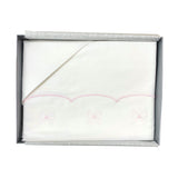 Lenzuolino Per Carrozzina In Cotone Con Ricamo Neonato/a LA SARTORIA DEI PICCOLI L1067