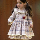 Warmes Langarmkleid aus Baumwolle mit Baby-Boyshorts MIMOSA ORQUIDEA