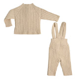 Completo In Lana E Cashmire Con Salopette e Cardigan Neonato/a WEDOBLE I2307322B