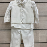 Completo Elegante Battesimale Con Giacca Panna Neonato ISABEL B108