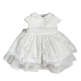 Abito Elegante Battesimale In Pizzo Neonata ISABEL B408