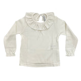 Warm Cotton Sweater With Rouches Collar Girl CALAMRO 15023
