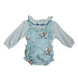 Pagliaccetto Due Pezzi In Caldo Cotone Neonata YOEDU 1801