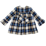 Abito Svasato Manica Lunga In Caldo Cotone A Quadri Bambina YOEDU 5154