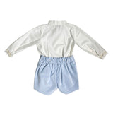 Completo Camicia e Bermuda Elegante Neonato Ponto por ponto 6041