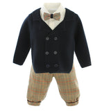 Eleganter Anzug mit Zeremonie-Cardigan für Neugeborene BUFI M0091A
