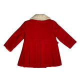 Cappotto Svasato Doppiopetto In Panno Con Collo In Ecopelliccia Bambina DEL SUR 4992