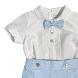 Completo Corto Elegante In Cotone Con Bermuda Neonato PONTO POR PONTO 6315