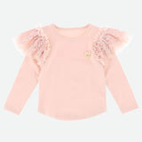 Maglia Maniche Lunghe In Cotone Con Dettagli In Pizzo Bambina ANGEL'S FACE ANABELLE