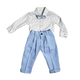 Completo Elegante Con Giacca In Misto Lino Neonato BUFI M0215A